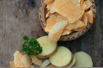 tasty potato salt chips