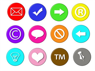 Colorful web buttons