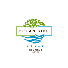 Logo for hotel, ocean side resort, logotype design