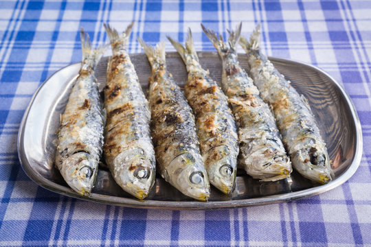 Sardines / The photo shows a plate of sardines cooked