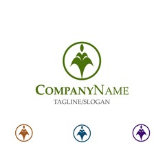 Floral Seed logo icon vector