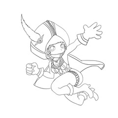 Little Wonder Woman - Line Art - Character Design