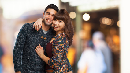 Fototapeta premium Happy young couple isolated