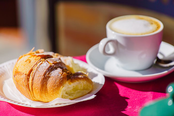 coffee with croissant