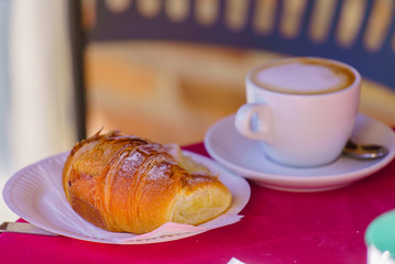 coffee with croissant