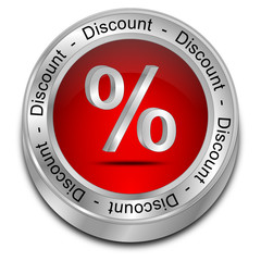 Discount button with percent symbol