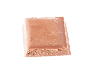 piece of chocolate bar isolated on a white background