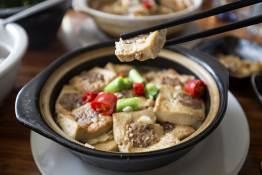 Chinese food, pork tofu