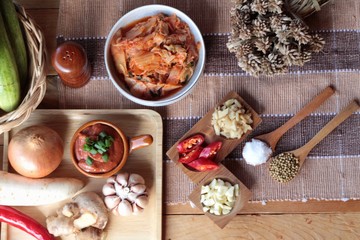 Kimchi of korean food traditional.