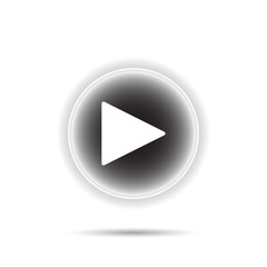 Play icon on white