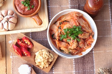 Kimchi of korean food traditional.