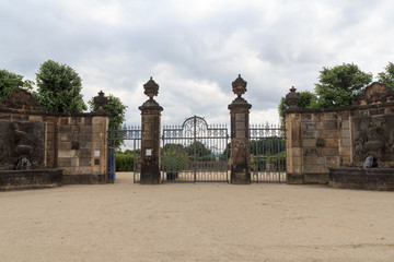 Fototapeta premium Gate to baroque garden Großsedlitz in Heidenau, Saxony