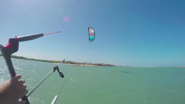 FIRST PERSON VIEW: Kitesurfing in flat lagoon