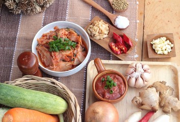 Kimchi of korean food traditional.