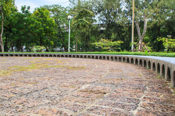 texture of brick paving walkway