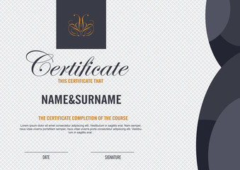 certificate template with clean and modern pattern,Vector illustration