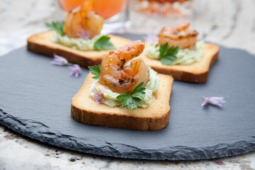 Grilled Shrimp Canape