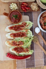 Kimchi of korean food traditional.