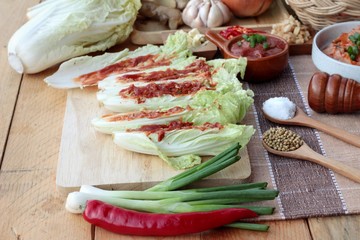Kimchi of korean food traditional.