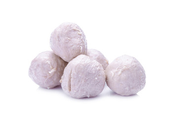 Meat ball pork on white background