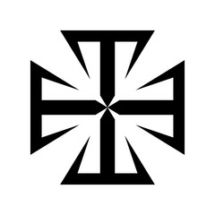 Letter T Cross  Logo Template