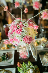Wedding decorations in pastel colors