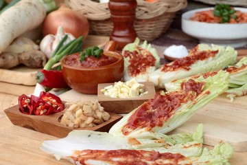 Kimchi of korean food traditional.