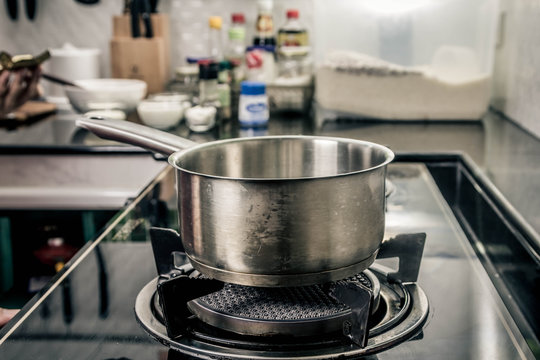 pot on gas stove