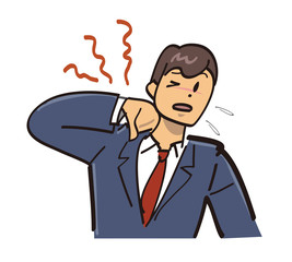 ビジネスマン-首の後ろが痛い