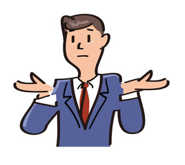 ビジネスマン-お手上げ