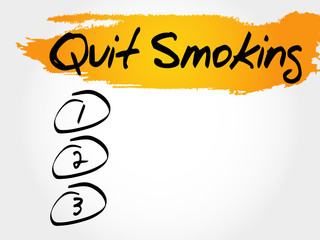 Quit Smoking blank list, health concept