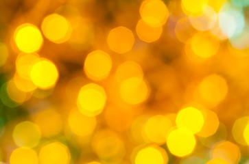 Obraz premium yellow and green dark flickering Christmas lights