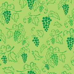 Vector seamless grapes pattern