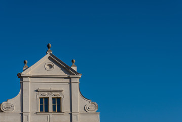 Old house and blue sky.