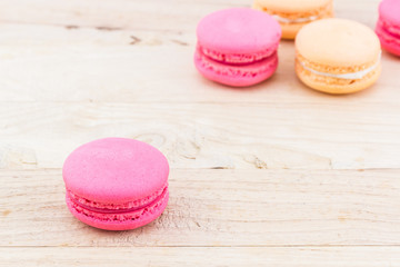 Sweet and colourful french macaroons or macaron.