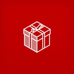 isometric vector gift box icon 