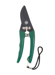 Gardening shears on white background