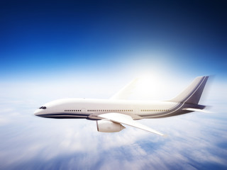 Airplane Skyline Horizon Flight Cloud Concept