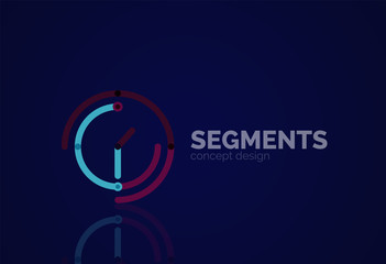 Obraz premium Vector outline minimal abstract geometric logo