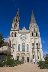 Fototapeta na wymiar Cathedral of Chartres, Eure-et-Loir, centre-val de loire, Franc