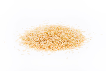 brown rice isolated on white