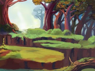 Obraz premium Forest Fissure - Scene Design