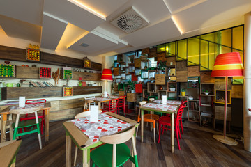 Interior of a modern restaurant