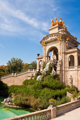 Fototapeta na wymiar Fountain at Parc de la Ciutadella, Barcelona.