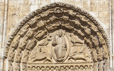 Detail of the cathedral of Chartres, Eure-et-Loir, centre-val de