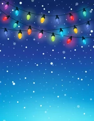 Papier Peint photo autocollant Pour enfants Christmas lights theme image 3