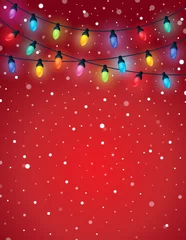Afwasbaar Fotobehang Voor kinderen Christmas lights theme image 5