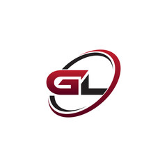 Modern Initial Logo Circle GL © triwaw