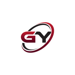 Modern Initial Logo Circle GY