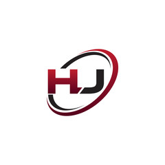Fototapeta na wymiar Modern Initial Logo Circle HJ